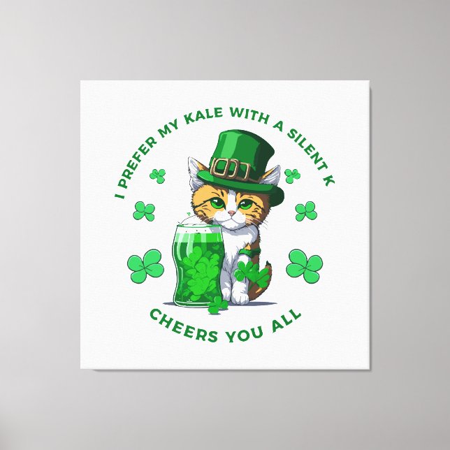 Toile Je Préfère Mon Kale Avec Un Amateur De Bière Fanta (Recto)