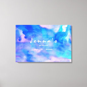 Toile Je Suis Bat mitzvah DE COULEUR D'EAU BLEU Connexio