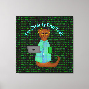 Toile Je suis complètement loutre dans la tech