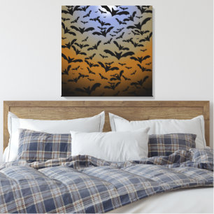 Toile Je suis devenu fou des chauves-souris noires et du