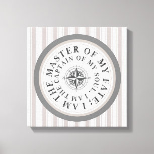 Toile Je suis le capitaine de mon destin le maître de