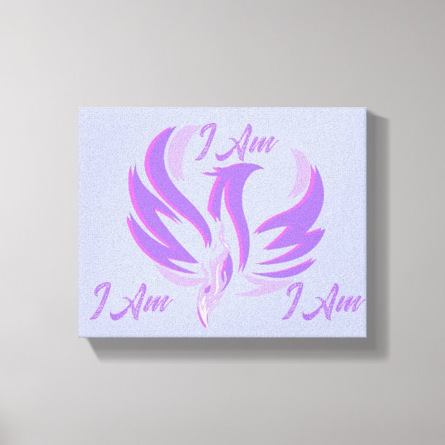 Toile Je Suis Oiseau de Feu de Flamme Violette qui S'élè (Recto)