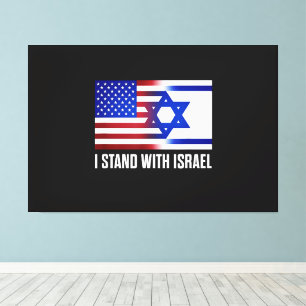 Toile Je suis solidaire d'Israël Patriotique