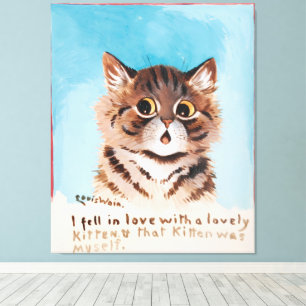 Toile Je suis tombée amoureuse d'un chaton (Moi-même)