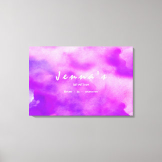 Toile JE SUIS UN Bat mitzvah DE COULEUR D'EAU VIOLET Con