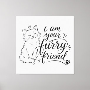 Toile Je Suis Votre Ami à Fourrure Design de Chien Migno