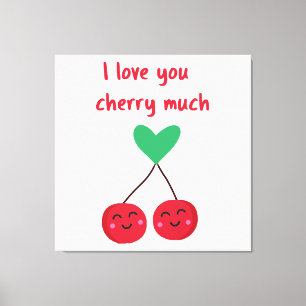 Toile Je t'aime beaucoup Cherry Valentine