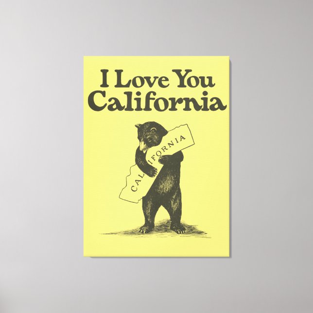 Toile Je T'Aime Californie (Recto)