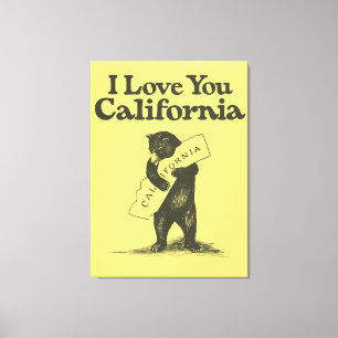 Toile Je t'aime la Californie