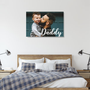 Toile Je T'Aime Papa Photo personnalisée
