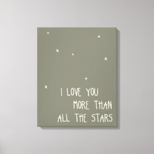 Toile Je t'aime plus que toutes les étoiles