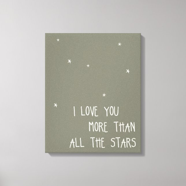 Toile Je t'aime plus que toutes les étoiles (Recto)