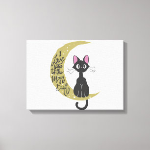 Toile Je t'aime sur la lune et sur le dos - Choisir la c