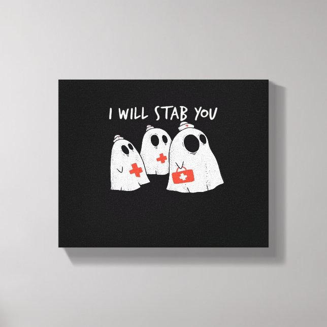 Toile Je Te Te Te Te Fantôme Infirmière Drôle RN Hallowe (Recto)