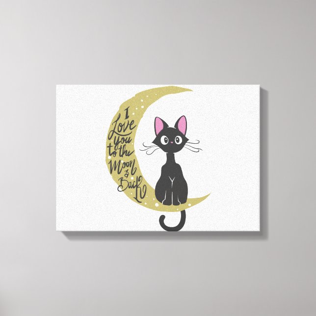 Toile Je vous aime à la lune et à l'arrière - Choisir la (Recto)