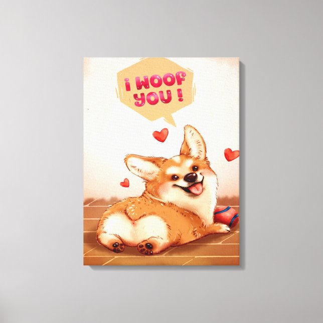 TOILE JE VOUS EMPRUNTE | CADEAU CORGI LOVER (Recto)