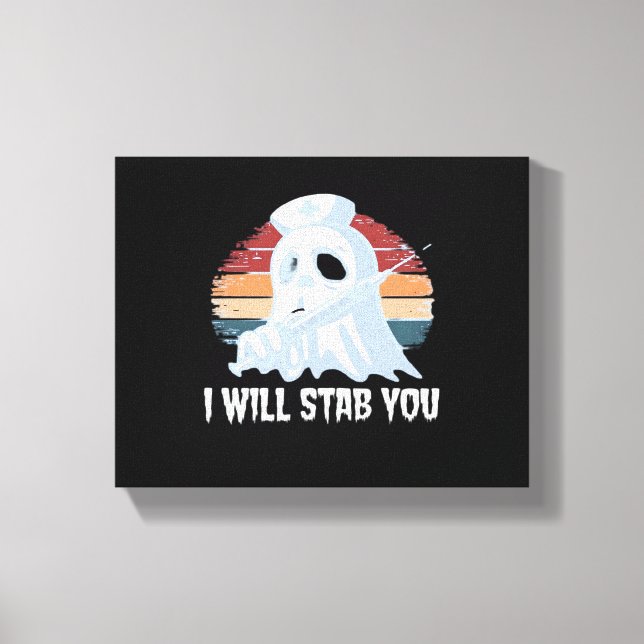 Toile Je vous poignarderai un t-shirt, infirmière fantôm (Recto)