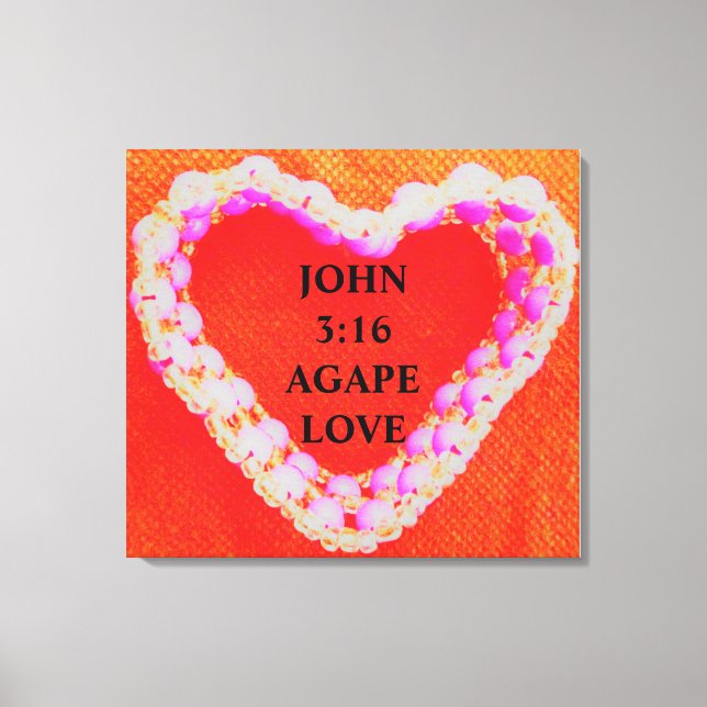TOILE JEAN 3:16. AGAPE LOVE (Recto)