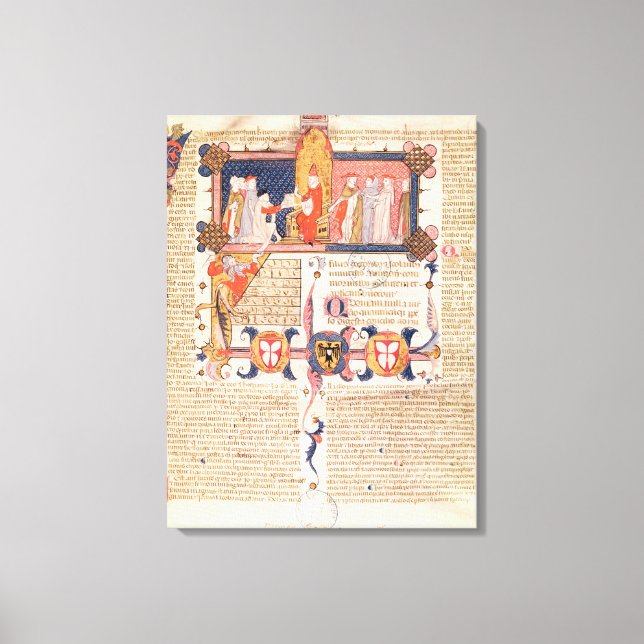 Toile Jean Andre présente son oeuvre au pape Clément V (Recto)