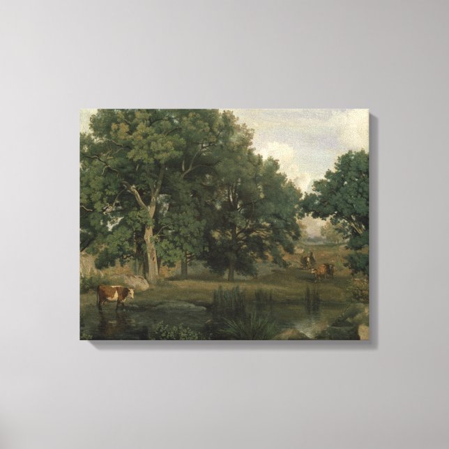 Toile Jean-Baptiste-Camille Corot - Forêt (Recto)