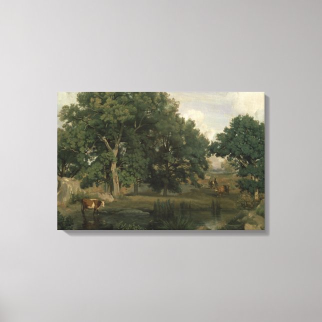 Toile Jean-Baptiste-Camille Corot - Forêt (Recto)