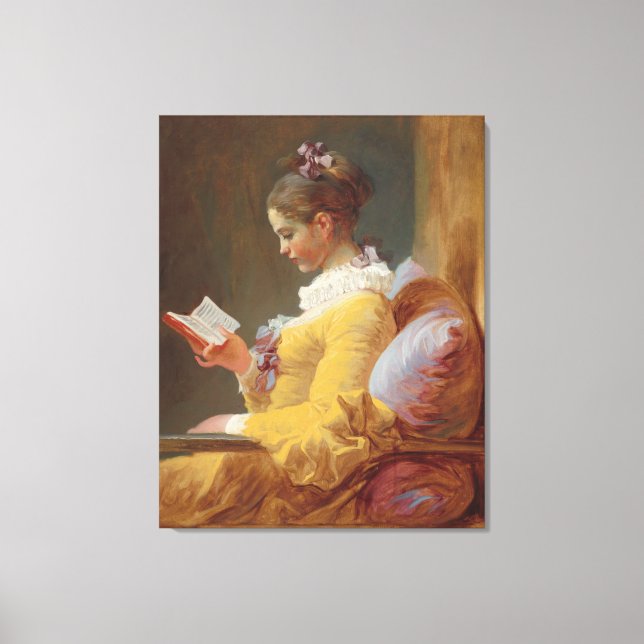Toile Jean-Honoré Fragonard - Une Jeune Lecture (Recto)