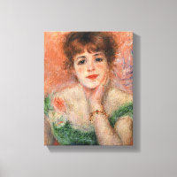 Jeanne Samary en robe basse cou (par Renoir)