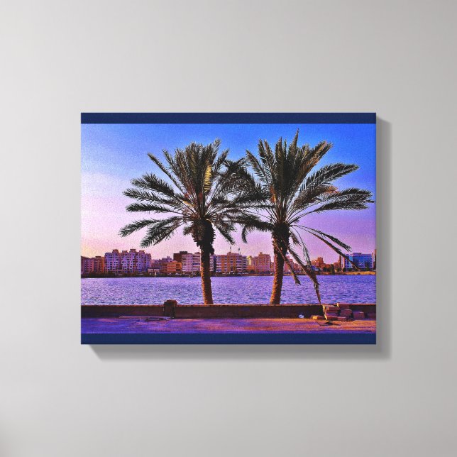 Toile Jeddah Date Arbres (Recto)