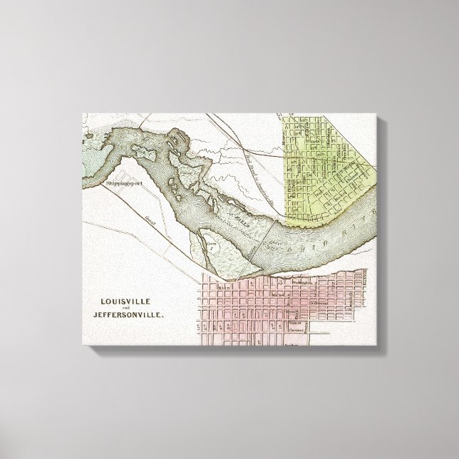 TOILE JEFFERSONVILLE, INDIANA : CARTE (Recto)