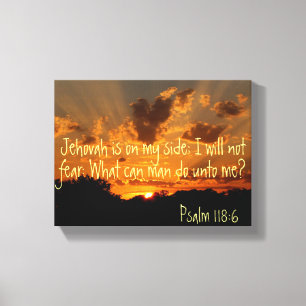 Toile Jéhovah est sur mon vers latéral de bible de