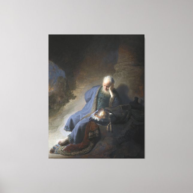 Toile Jeremiah Lamenting sur la chute de Jérusalem, Remb (Recto)