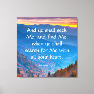 Toile Jérémie 29:13