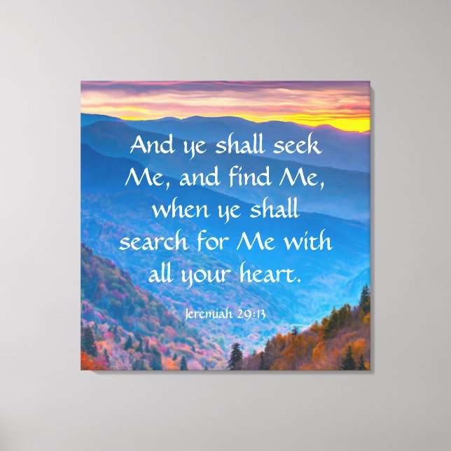 Toile Jérémie 29:13 (Recto)