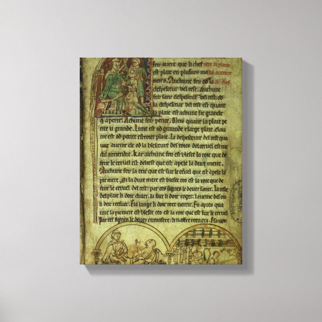 Toile Jérôme : Un médecin visite un patient (Recto)