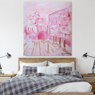 Toile Jerusalem in Pink and Gold canvastavla