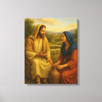 Jesus And Woman At the Well ™ LDS Wall Art Canvas