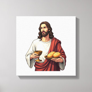 Toile Jesus Bread Wine Vintage Engraving Tee 2