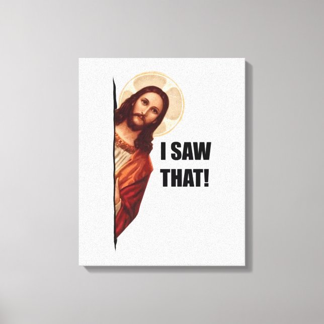 Toile Jésus chrétien vous regarde, Jésus j'ai vu ça (Recto)