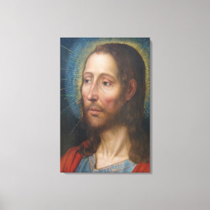 Toile Jésus-Christ avec un halo d'or (par Quentin Metsys