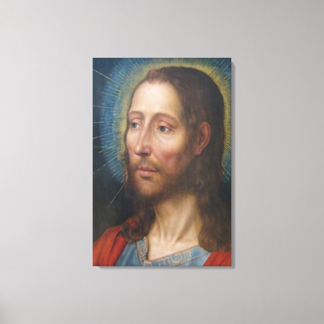 Toile Jésus-Christ avec un halo d'or (par Quentin Metsys (Recto)