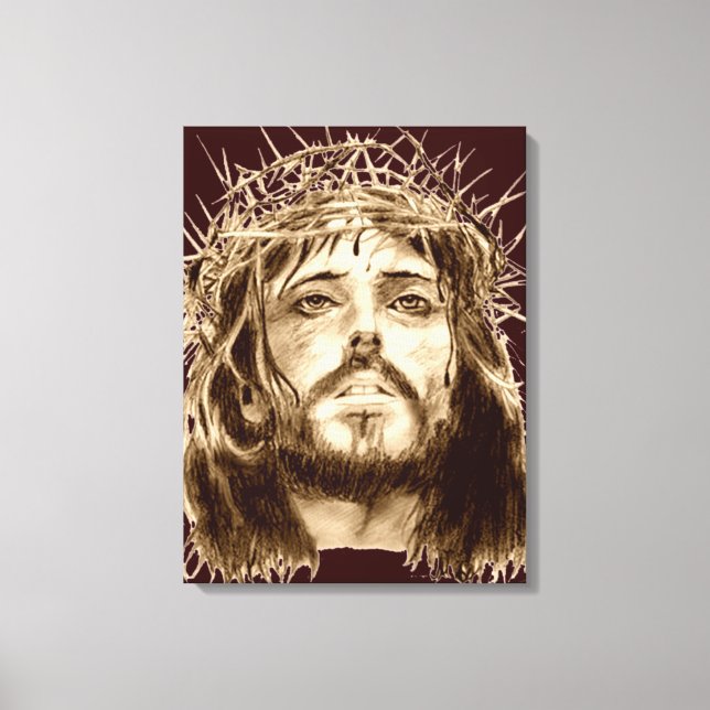 Toile Jésus-Christ avec une couronne d'épines (Recto)