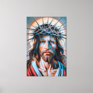 Toile Jésus-Christ porte la couronne d'épines