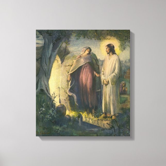 Toile Jésus-Christ ressuscité par le tombeau par ML Gree (Recto)