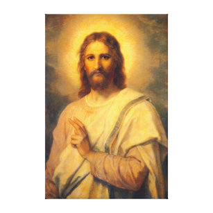 Jésus Dieu Sur Toile - Décoration Murale - Du Christ Catholique