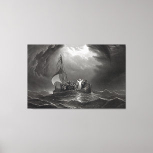 Toile Jésus-Christ stille la tempête