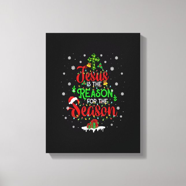Toile Jésus Est La Raison De La Saison Pajam De Noël (Recto)