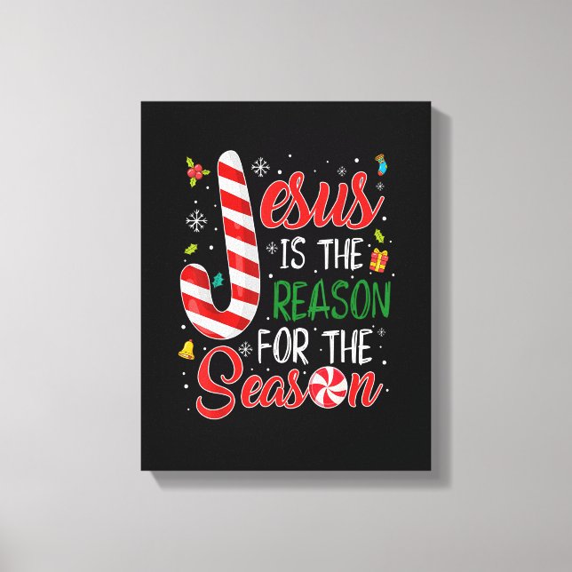 Toile Jésus Est La Raison De La Saison Pajam De Noël (Recto)