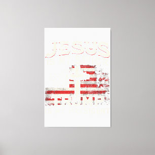 Toile Jésus Est Mon Sauveur Trump Est Mon Président Amér