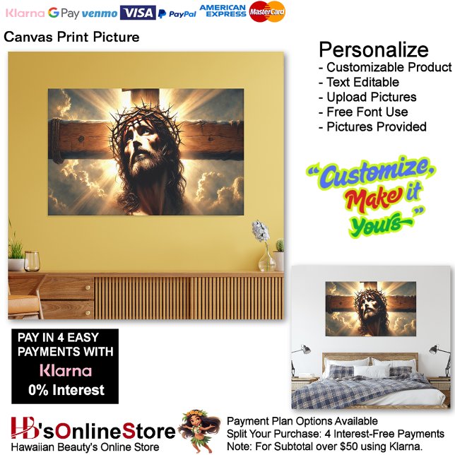 Toile Jésus Imprimer Image 11 (Jesus Cross Clouds Biblical Spiritual Canvas Print Picture 11.)