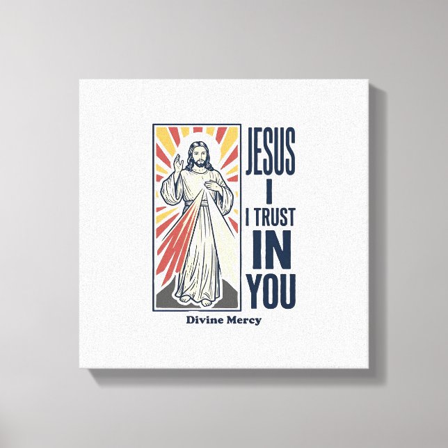 Toile Jésus je fais confiance en toi Conception de chemi (Recto)